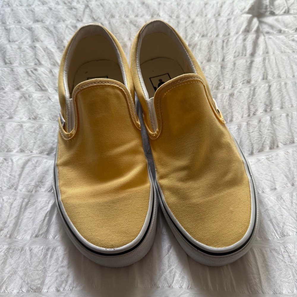 Vans Yellow Slip-On Shoes
